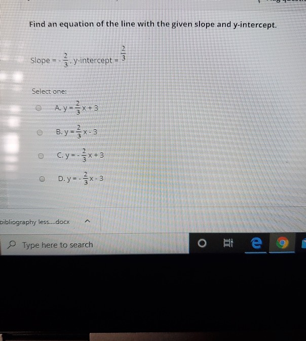 Solved Find an equation of the line with the given slope and | Chegg.com