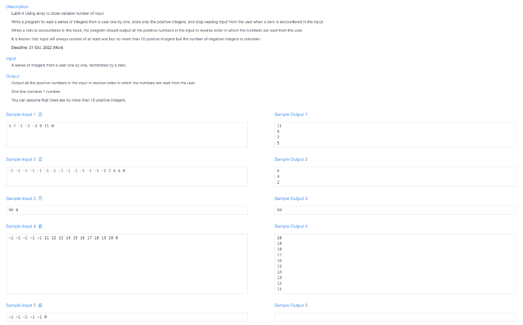 Solved Description Lebe-4 Using array to etore variable | Chegg.com