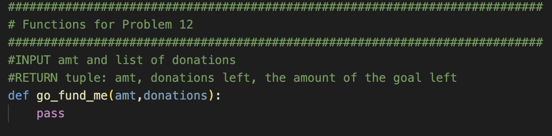 Solved In this problem, you'll be writing code that takes | Chegg.com