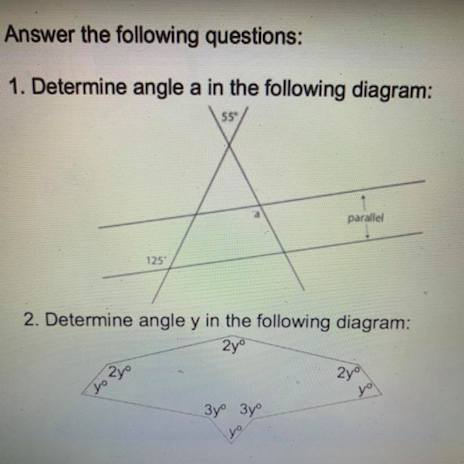Solved Answer the following questions: 1. Determine angle a | Chegg.com
