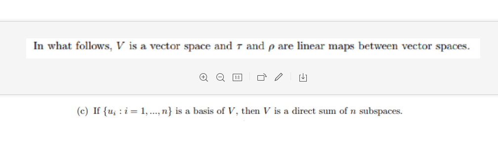 Solved In what follows, V is a vector space and 1 and p are | Chegg.com