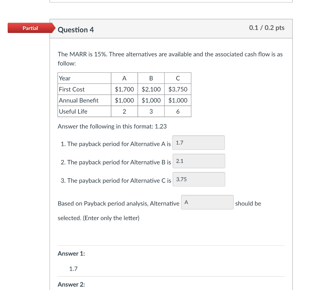 Solved Partial Question Pts The Marr Is Chegg Com