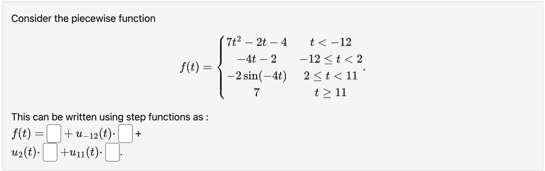 Solved Consider The Piecewise Function | Chegg.com | Chegg.com