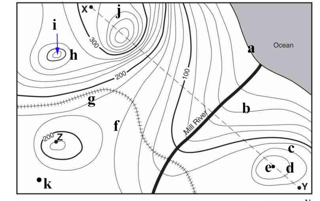 Solved What is the local topographic relief of the map? | Chegg.com