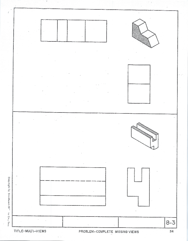 Solved Orthographic Drawing Directions 1. Label Views - what | Chegg.com