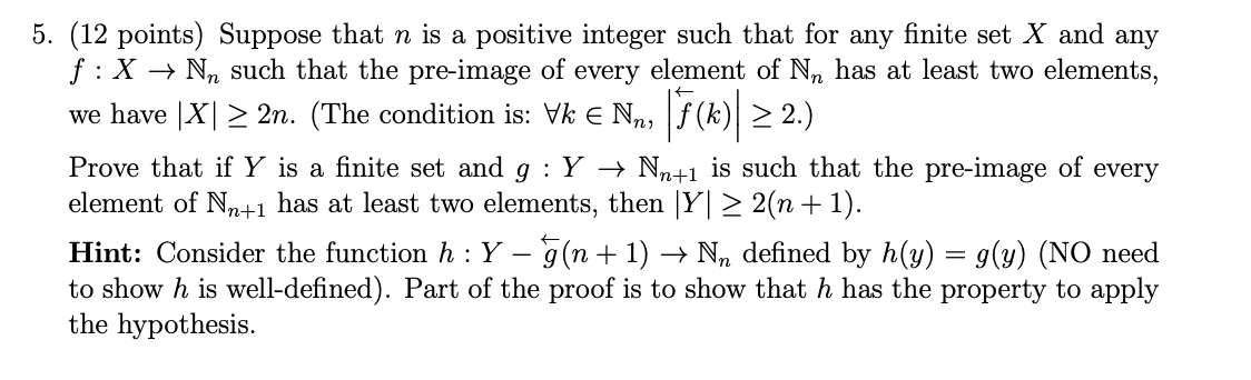 Solved 5. (12 points) Suppose that n is a positive integer | Chegg.com