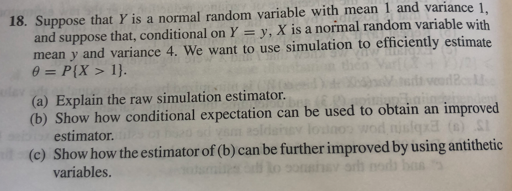 18. Suppose that Y is a normal random variable with | Chegg.com