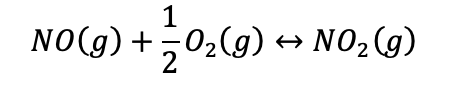 1
NO(g) + O?(g) ? NO?(g)