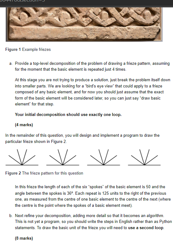 Solved Figure 1 Example Friezes A. Provide A Top-level | Chegg.com