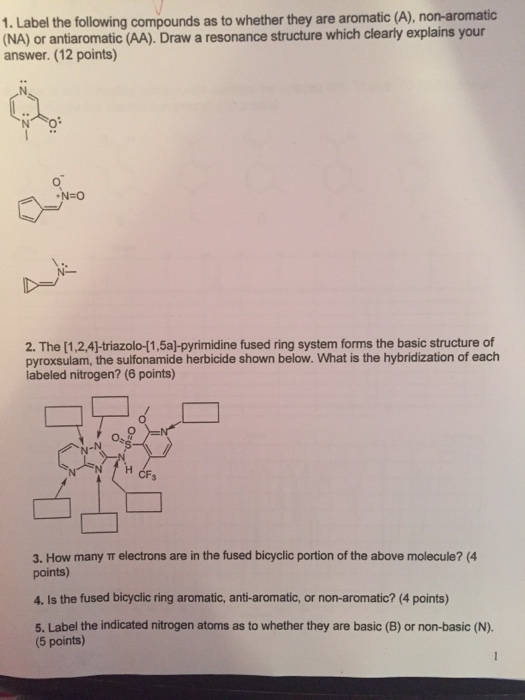 Solved Label the following compounds as to whether they are | Chegg.com
