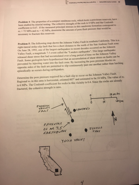 Solved Problem 4: The properties of a compact sandstone | Chegg.com