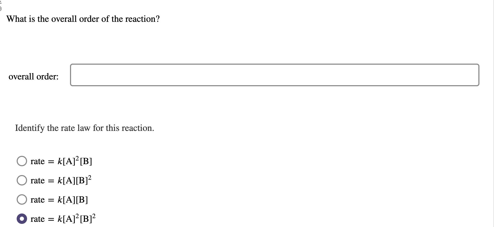 Solved Consider The Following Generic Reaction. A A+b | Chegg.com