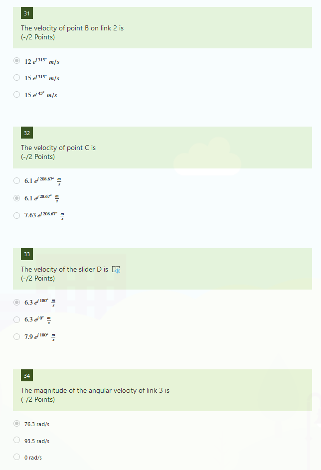 Solved In The Mechanism Shown Below, Link 2 Is Rotating CCW | Chegg.com