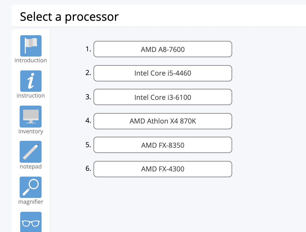 Solved Select a processor 1. AMD A8-7600 introduction 2. | Chegg.com