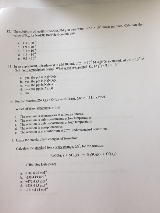 Solved The solubility of lead(II) fluoride, PbF_2, in pure | Chegg.com