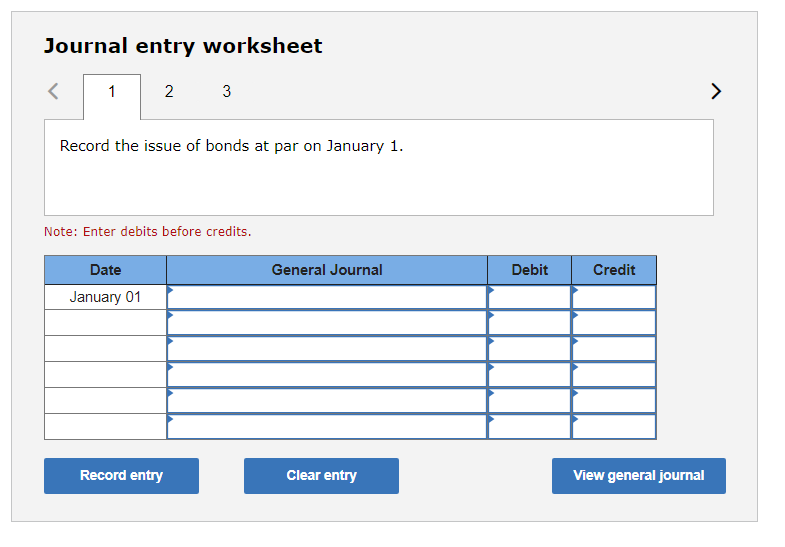 Solved exercise 10 3 algo recording bond issuance and chegg