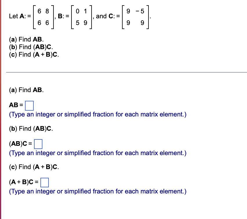 Solved 01 ------] B: = And C: = 59 Let A: = 68 66 (a) Find | Chegg.com