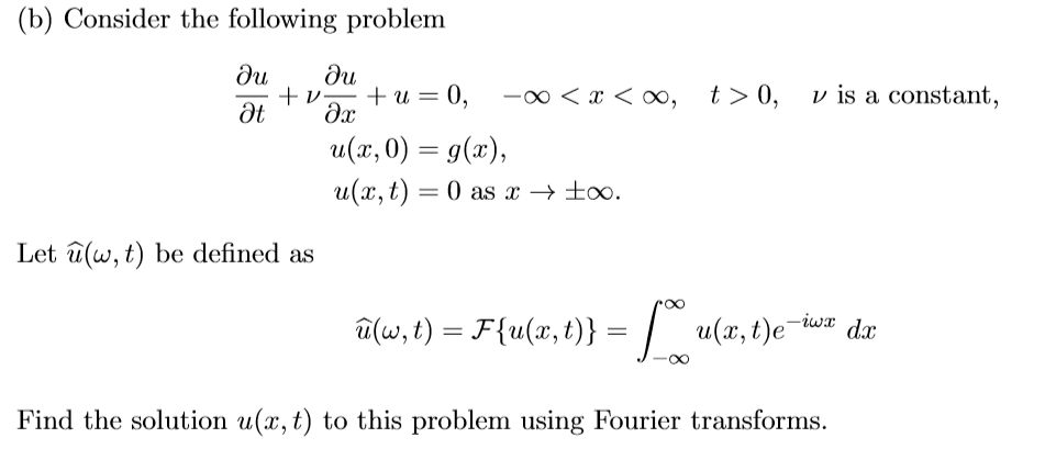 Solved B Consider The Following Problem Au Du Ac I Ve Chegg Com