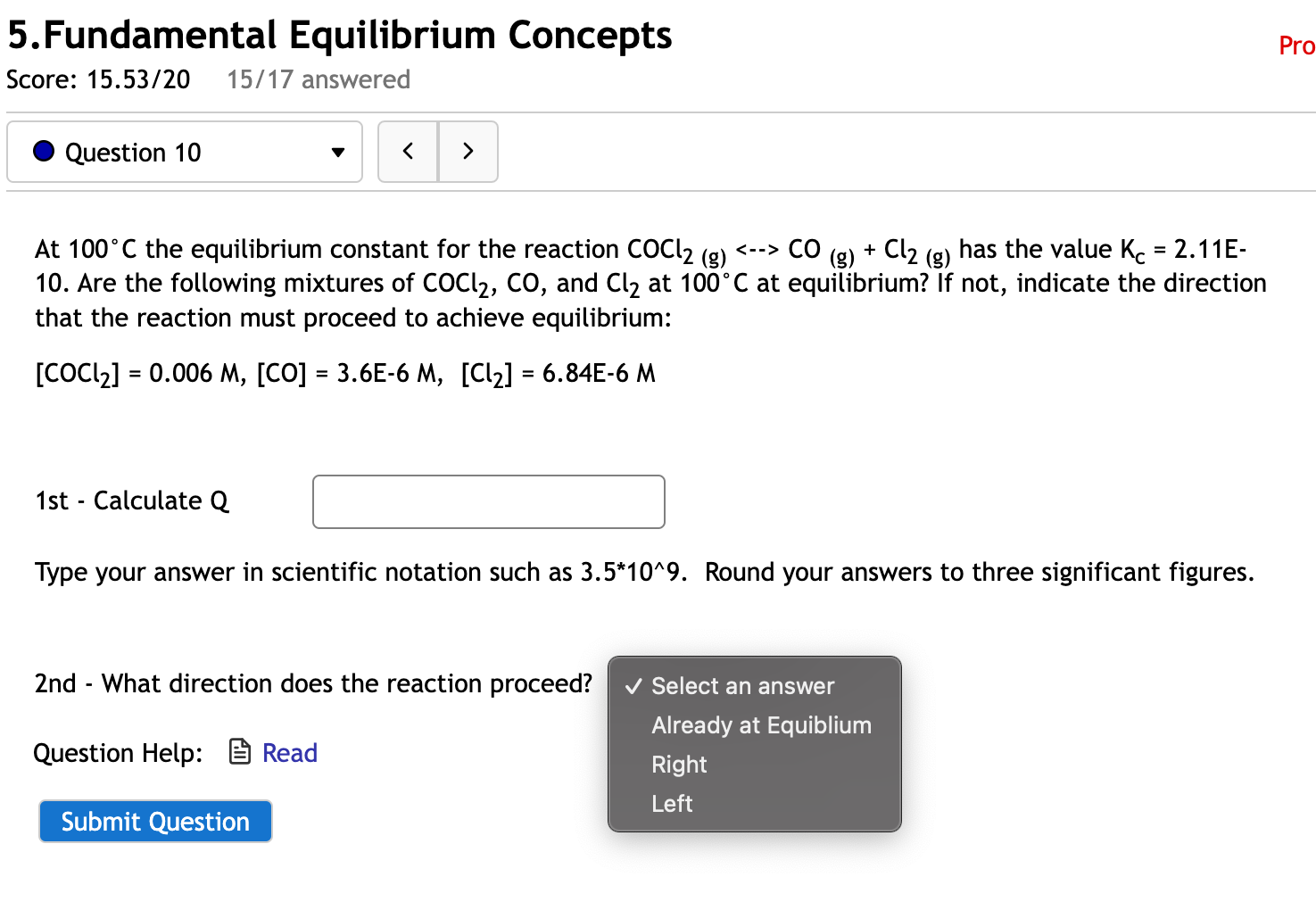 Solved 5.Fundamental Equilibrium Concepts Score: 15.53/20 | Chegg.com