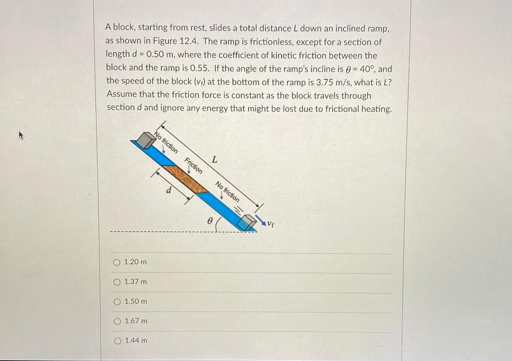 Solved A Block, Starting From Rest, Slides A Total Distance | Chegg.com