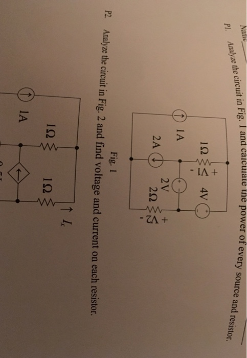 Solved Analyze the circuit in Fig. I and caicuiate tne Pl. f | Chegg.com