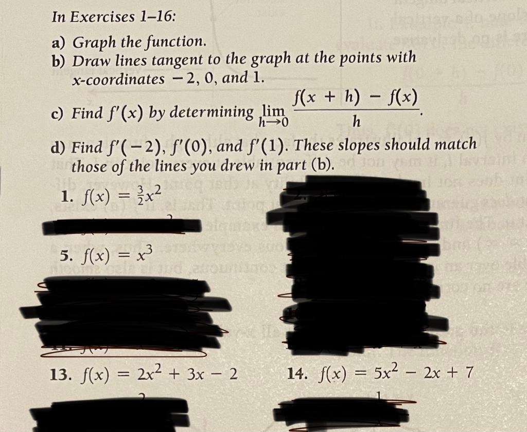 Solved In Exercises 1-16: a) Graph the function. b) Draw | Chegg.com