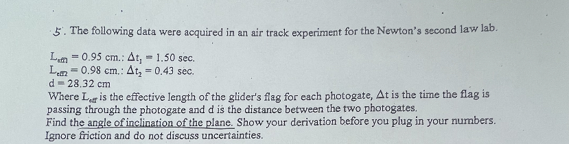 air track experiment lab report