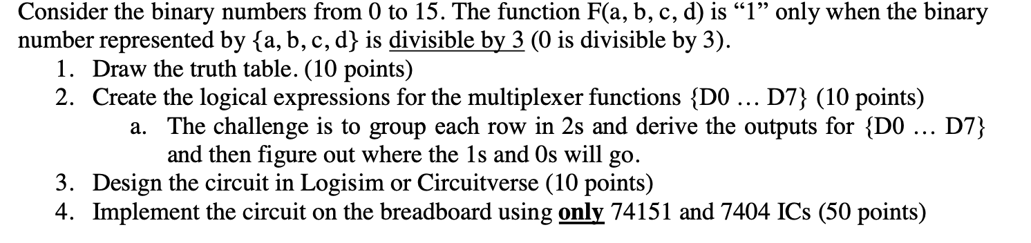 Solved Consider the binary numbers from 0 to 15 . The | Chegg.com
