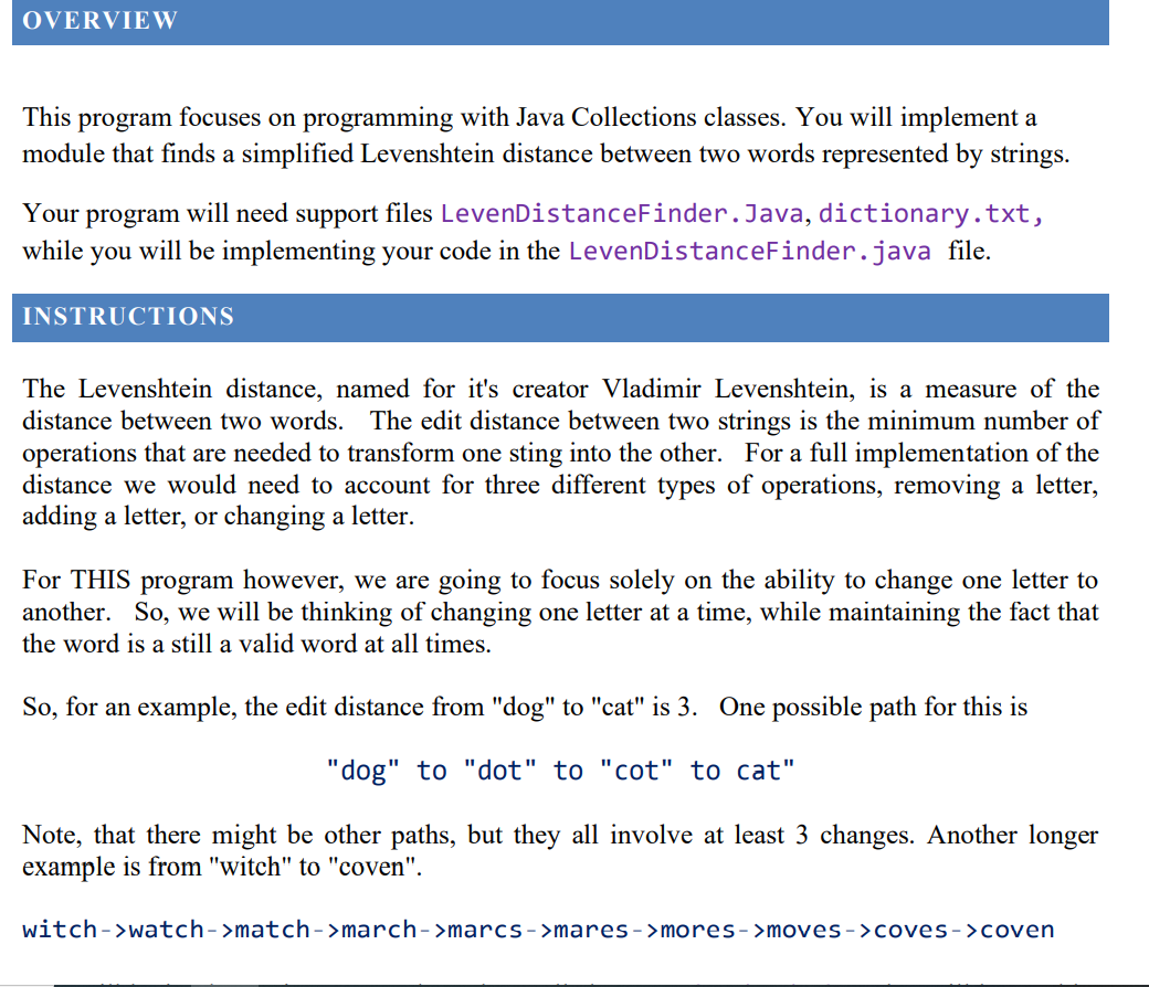 OVERVIEW This program focuses on programming with | Chegg.com
