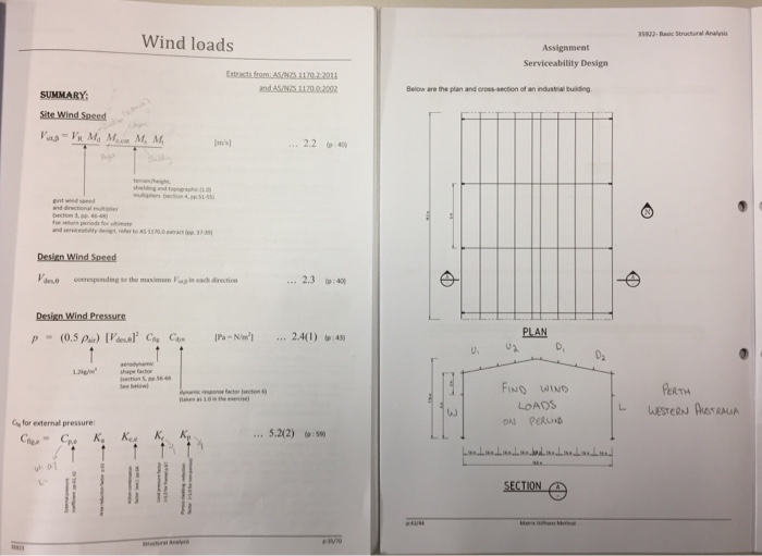Solved 35922- Basic Structural Anlysis Wind loads Assignment | Chegg.com