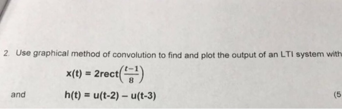Solved 2. Use graphical method of convolution to find and | Chegg.com