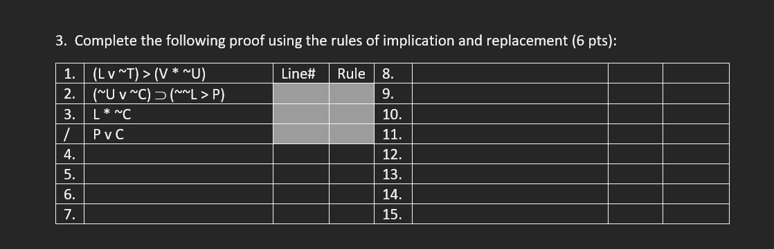 Solved Complete The Following Proof Using The Rules Of | Chegg.com