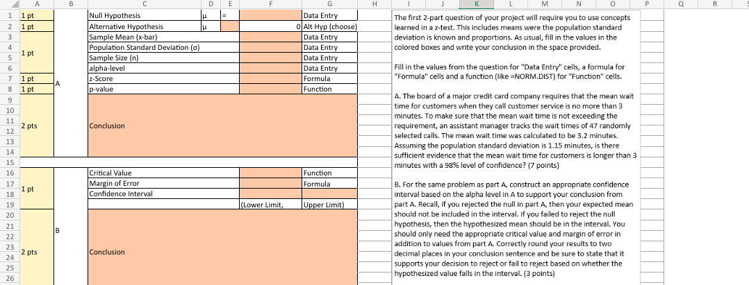 Solved The first 2-part question of your project will | Chegg.com