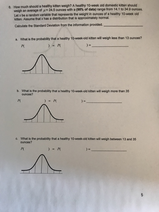 Solved 6. How much should a healthy kitten weigh? A healthy | Chegg.com