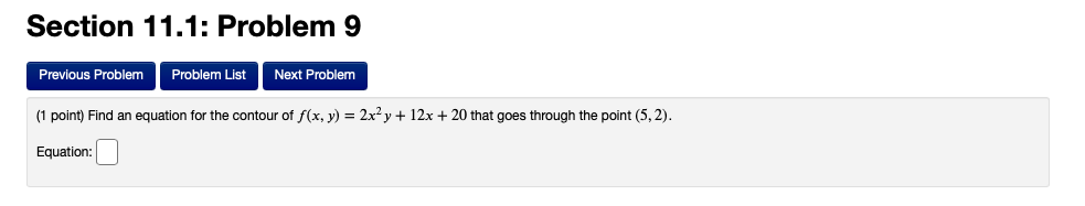 Solved Section 11.1: Problem 9 Previous Problem Problem List | Chegg.com