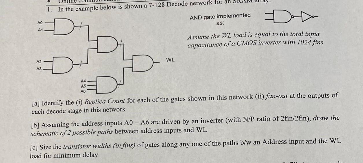 Solved Assume the WL load is equal to the total input | Chegg.com