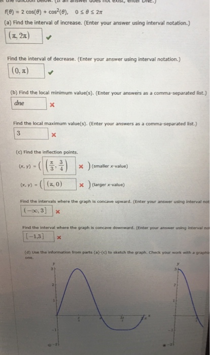 Solved (a) Find the interval of increase. (Enter your answer | Chegg.com