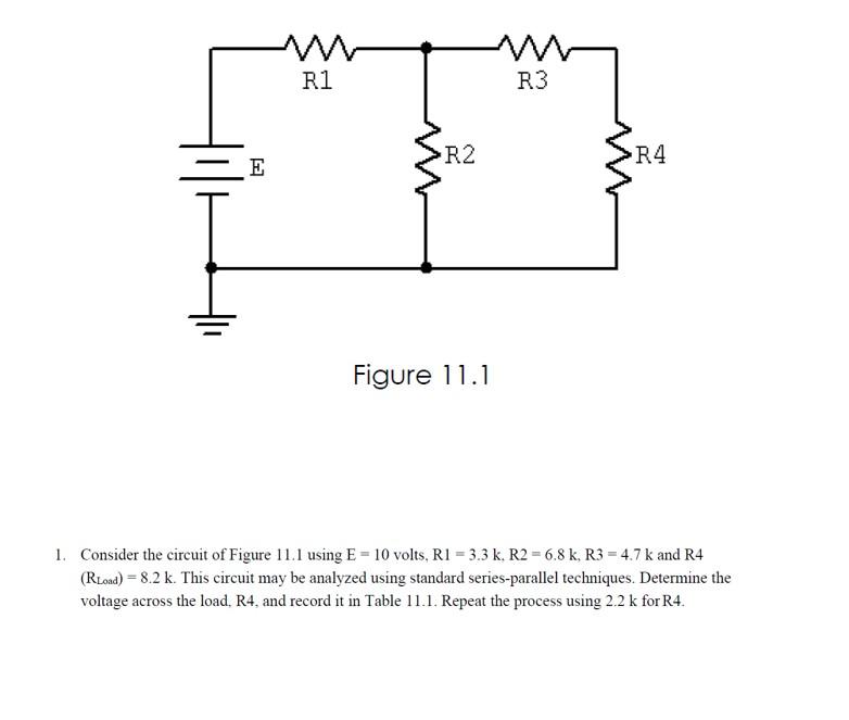 Solved w R1 R3 M R2 } R4 E Figure 11.1 1. Consider the | Chegg.com