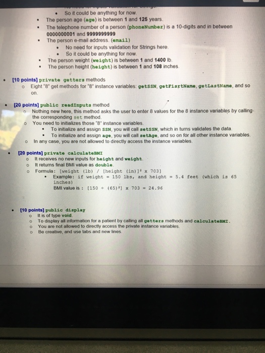 Solved Points: 100 points Obiective To design classes, use | Chegg.com