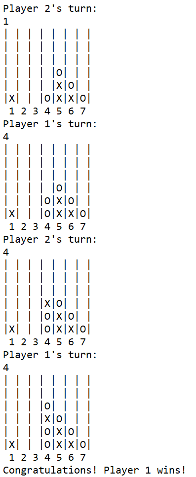Write a C program to implement the game of Connect 4 | Chegg.com
