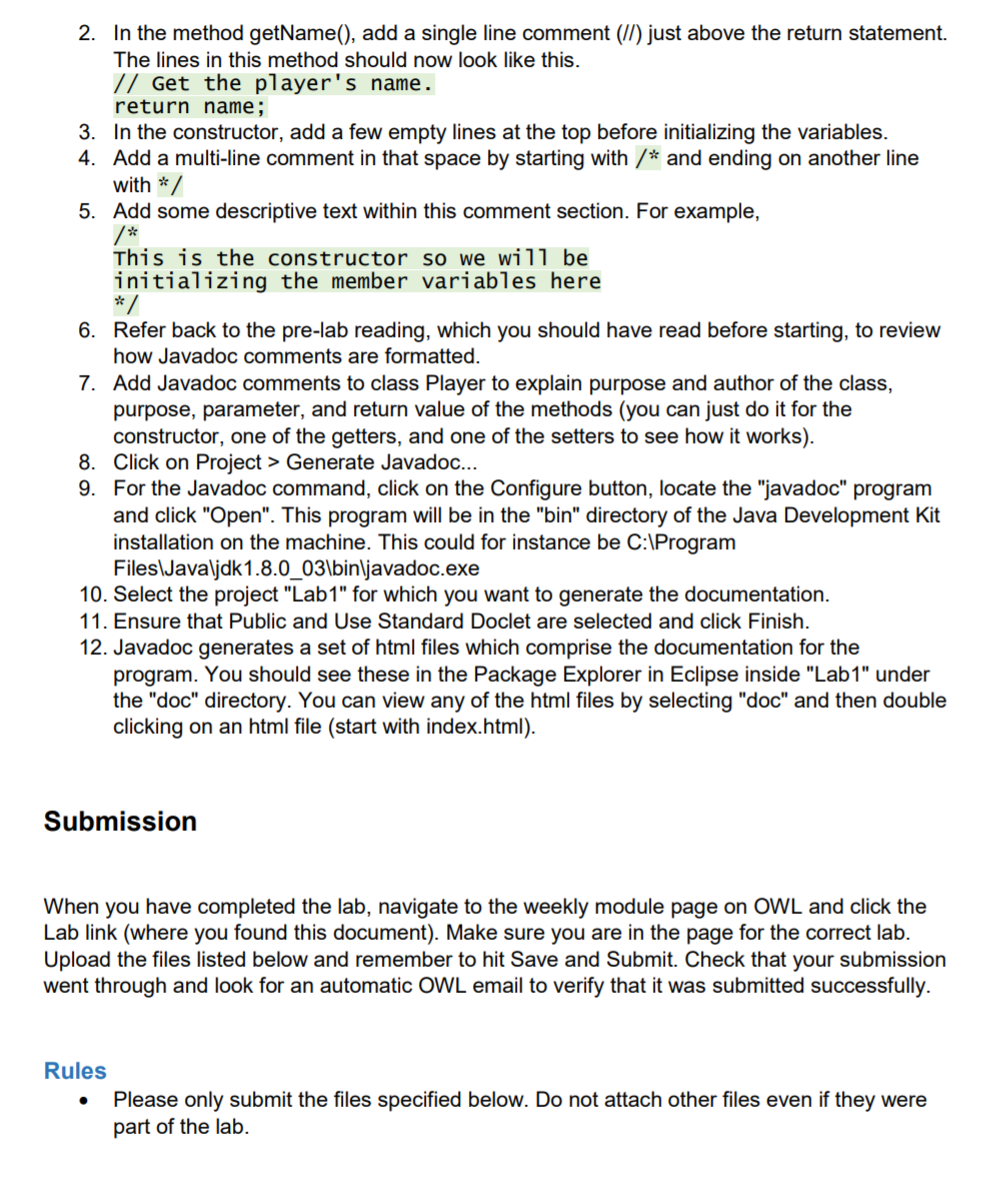 Solved Learning Outcomes Create a custom class with relevant | Chegg.com