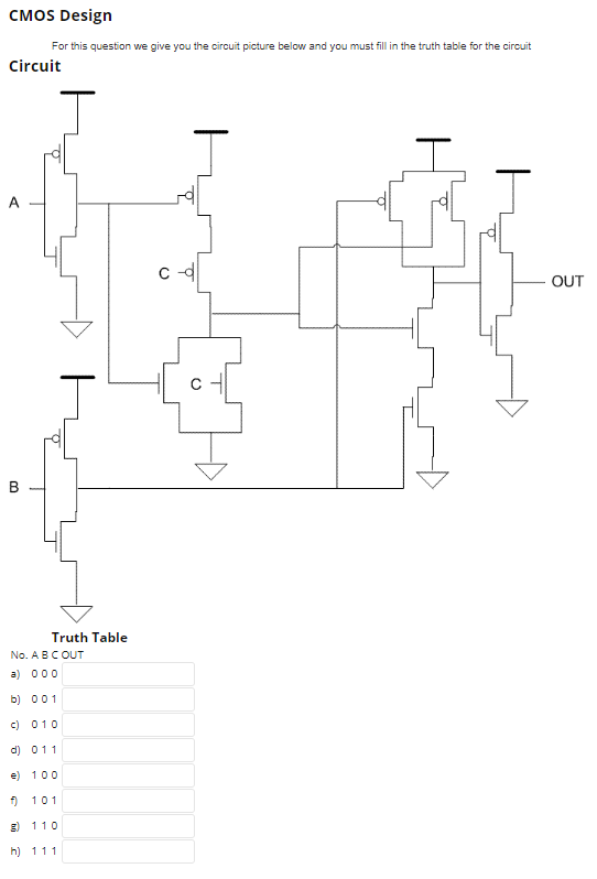 Solved CMOS Design For this question we give you the circuit | Chegg.com