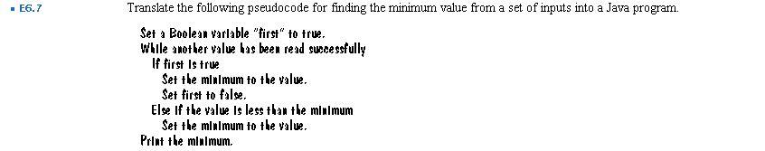 Solved • E6.7 Translate the following pseudocode for finding | Chegg.com