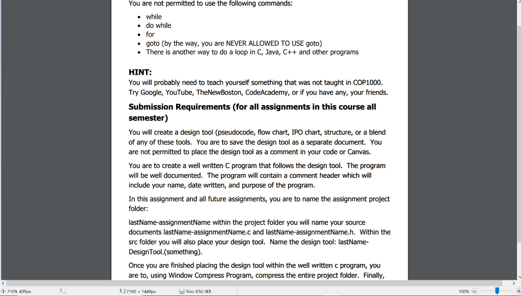 Solved Assignment Outcome: The student will demonstrate that | Chegg.com