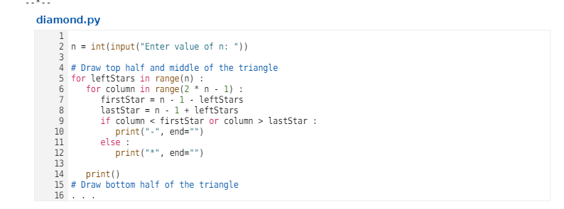 Solved Complete this program that reads an integer n | Chegg.com