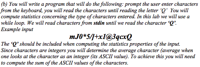 Solved (6) You will write a program that will do the | Chegg.com