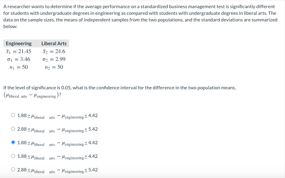 Solved A researcher wants to determine if the average | Chegg.com