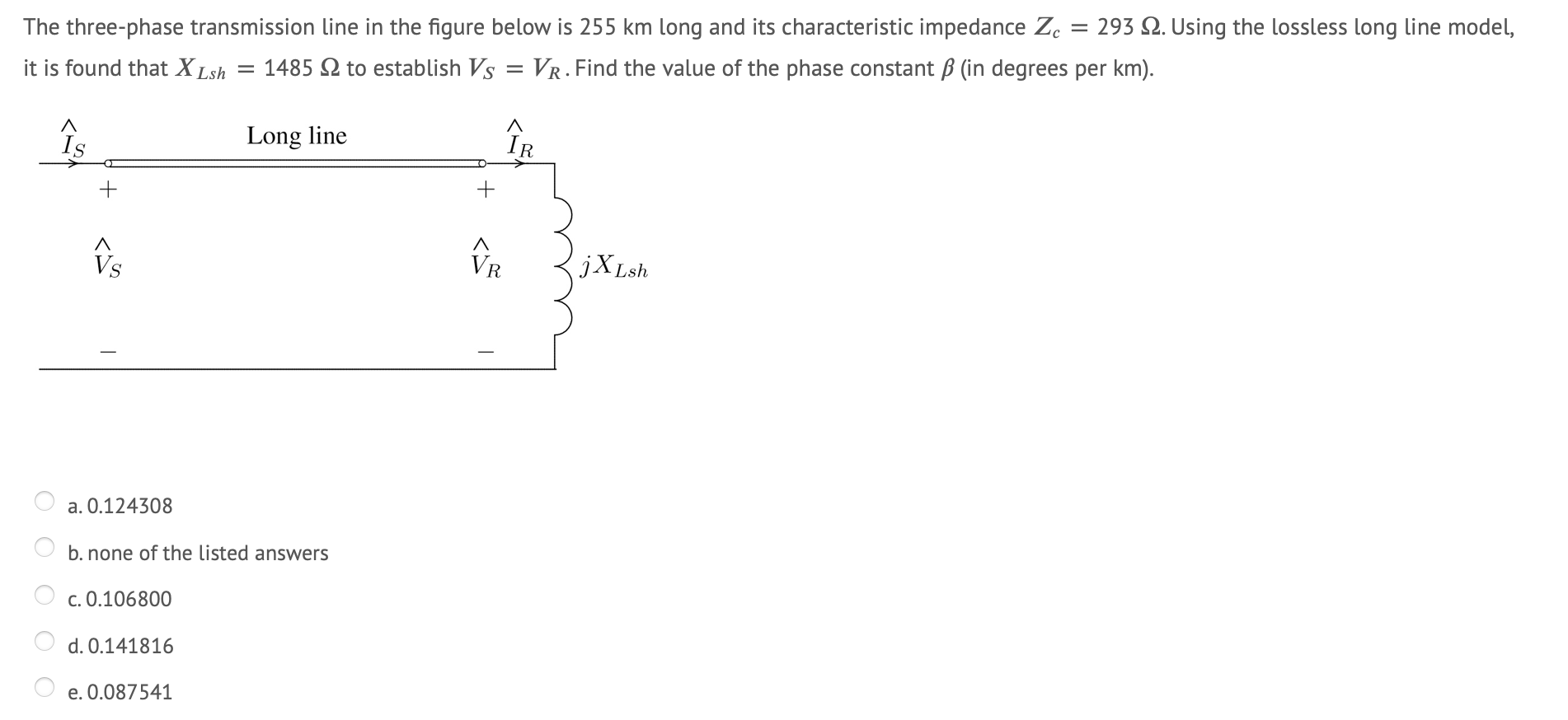 Solved The Three Phase Transmission Line In The Figure Below 9705