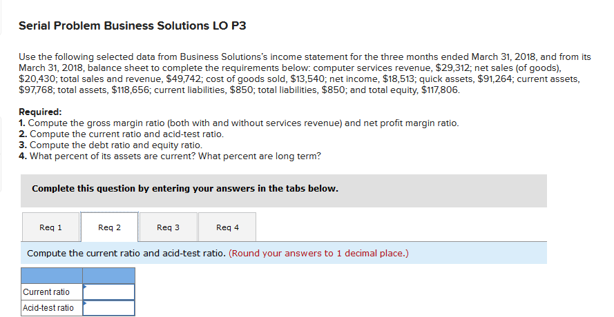 Solved Serial Problem Business Solutions LO P3 Use the | Chegg.com