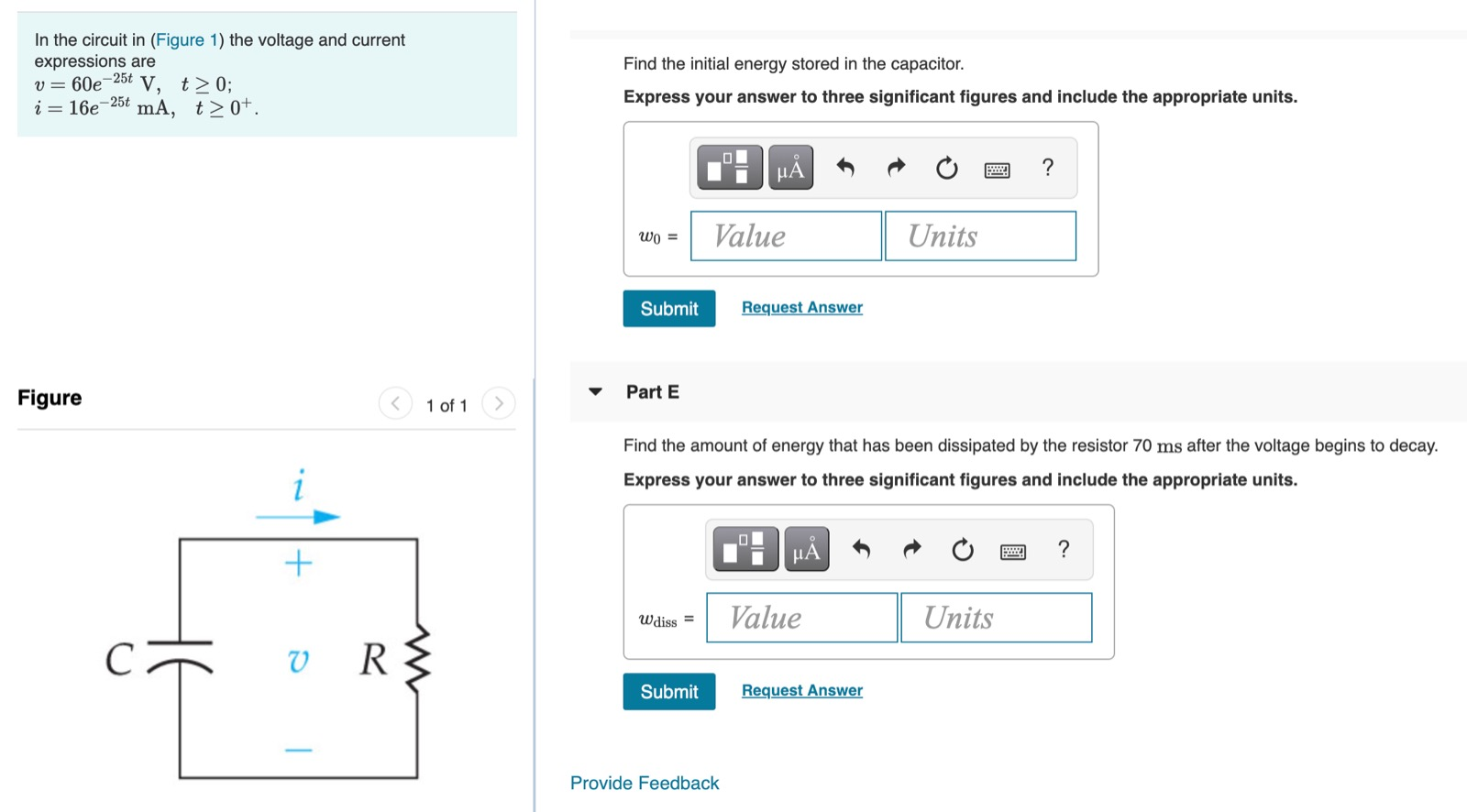 Solved In the circuit in (Figure 1) the voltage and current | Chegg.com